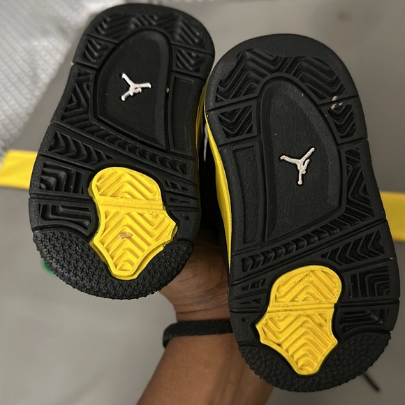 Black and yellow Toddler Jordans Excellent Condition - Picture 3 of 4